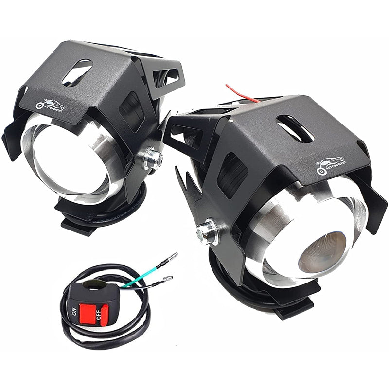 U5 CREE LED Driving Fog Light in Aluminum Body with Switch for All Motorcycles, ATV and Bikes and Cars (15W, White Light, 2 PCS)