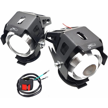 U5 CREE LED Driving Fog Light in Aluminum Body with Switch for All Motorcycles, ATV and Bikes and Cars (15W, White Light, 2 PCS)