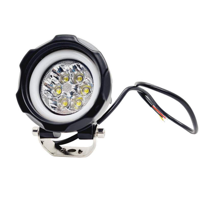 6 Led Fog Lamp Blue Cob Round Single (12-80V DC- 40W)