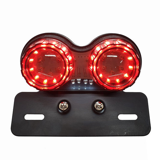 Universal LED Motorcycle Tail Lamp Turn Signal Light Dual Trailer Lights Brake Number Plate Holder Lights