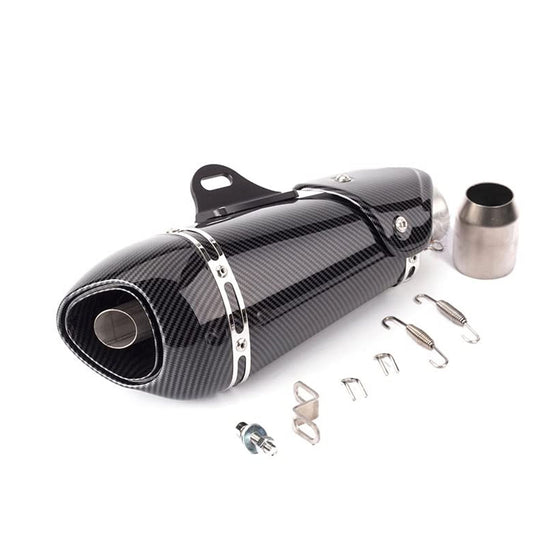 AUTOPOWERZ Yo Shimuras Universal Slip On Exhaust Silencer 36-51mm Muffler Pipe for All Motorcycle ( Carbon Black)