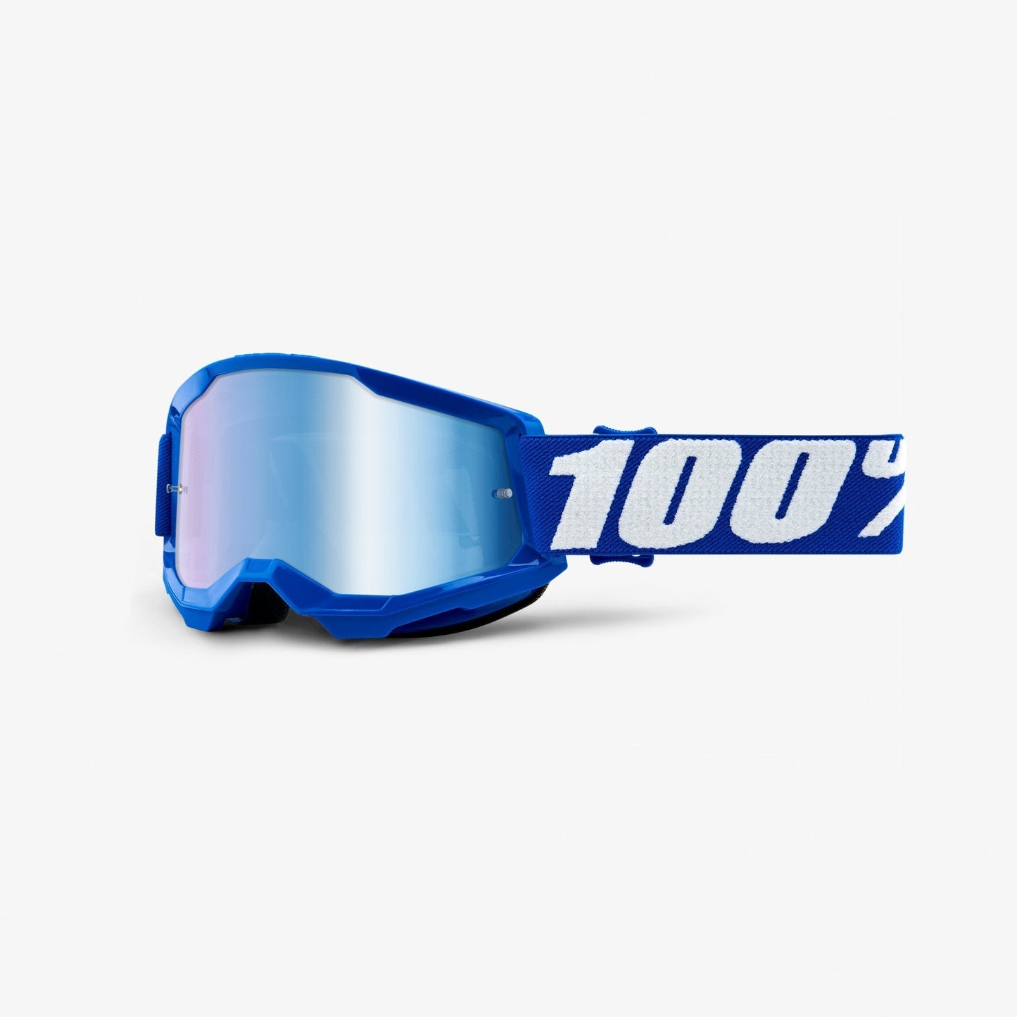 100% Strata 2 Goggles, Blue with Blue Mirror Lens