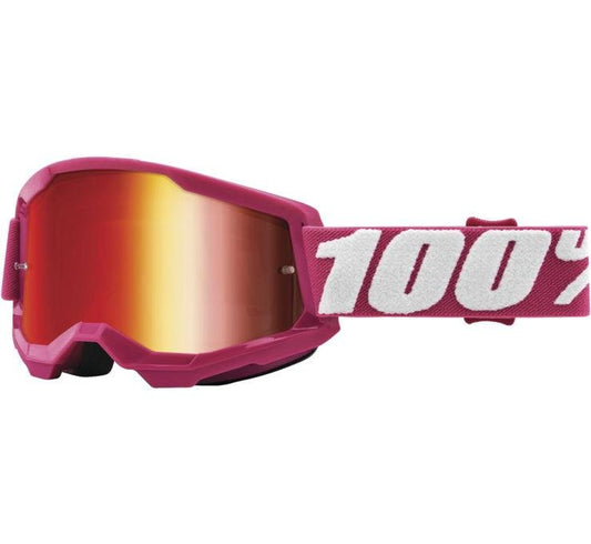 100% Strata 2 Goggles Fletcher with Red Mirror Lens