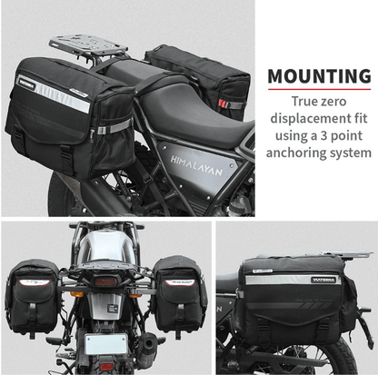 100% WATERPROOF LEH MOTORCYCLE SADDLEBAGS VIATERRA (100% WP LEH V3)