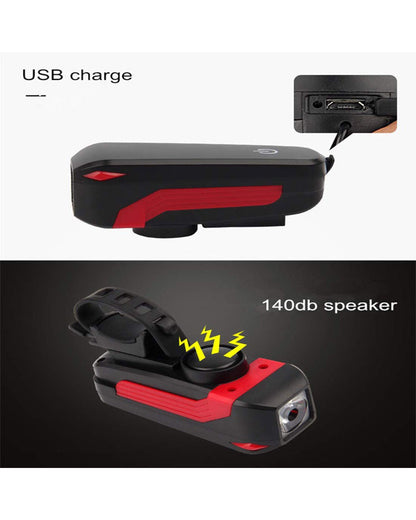 USB Rechargeable Bicycle Light Waterproof Quick Release Bike Front Light Speaker Touch Switch Bicycle Light LED Front Light