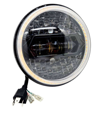 7 Inch Diamond Cut Round Led Headlight For Bikes and Car