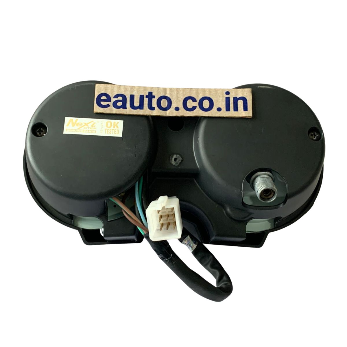 Eauto Analog Speedometer Assembly for Bajaj Platina 100 | 8 Pin White Coupler