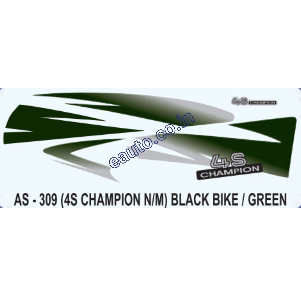 Graphics Sticker Set for Bajaj 4S Champion | New Model | Black Vehicle | Both Sides