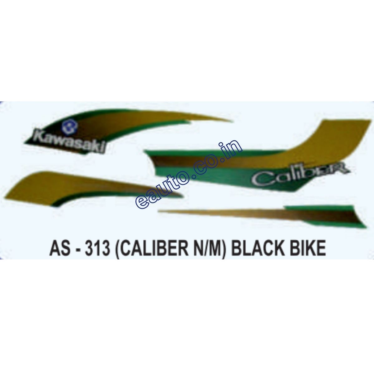 Graphics Sticker Set for Bajaj Caliber | New Model | Black Vehicle | Both Sides