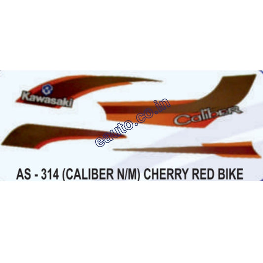 Graphics Sticker Set for Bajaj Caliber | New Model | Cherry Red Vehicle | Both Sides