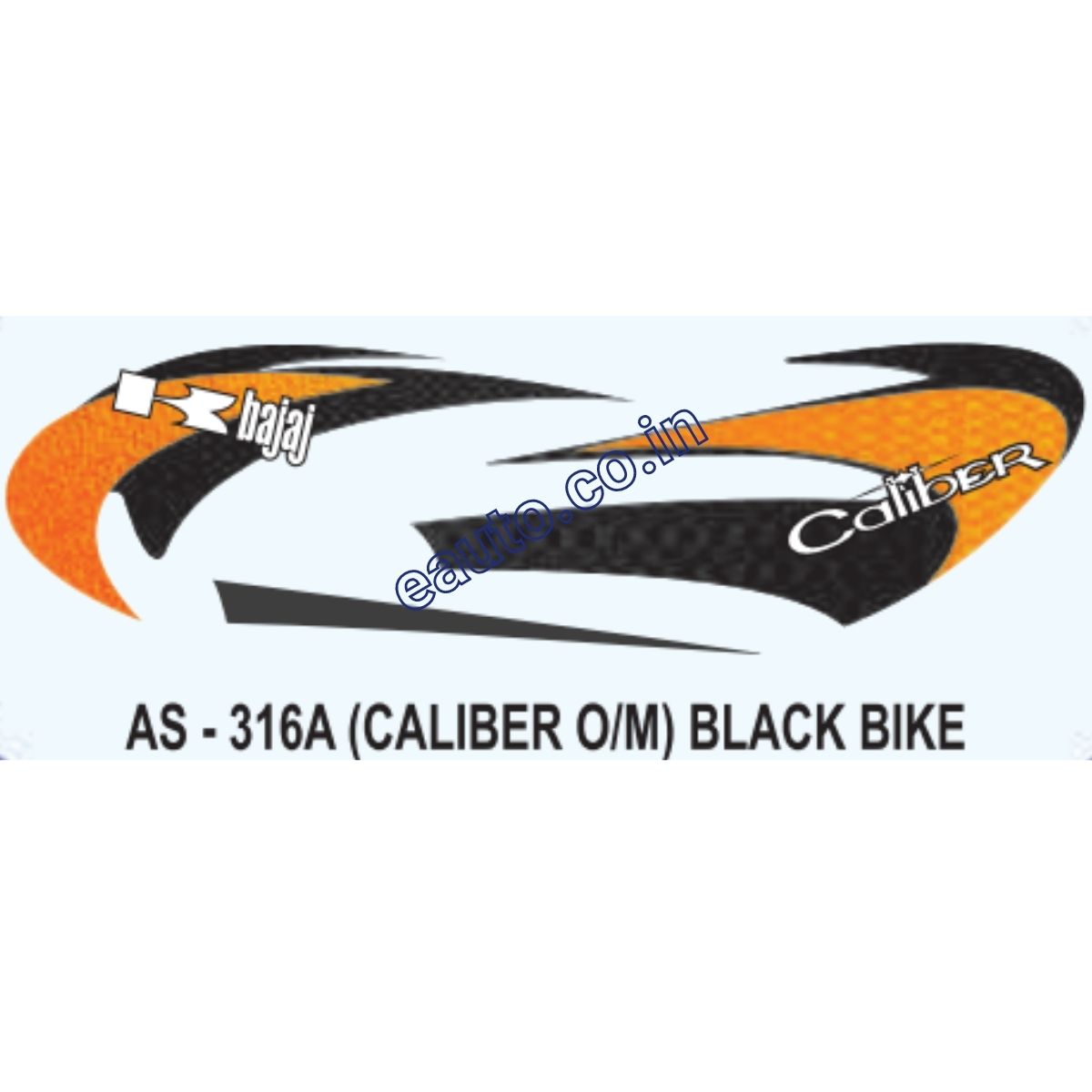 Graphics Sticker Set for Bajaj Caliber | Old Model | Black Vehicle | Both Sides