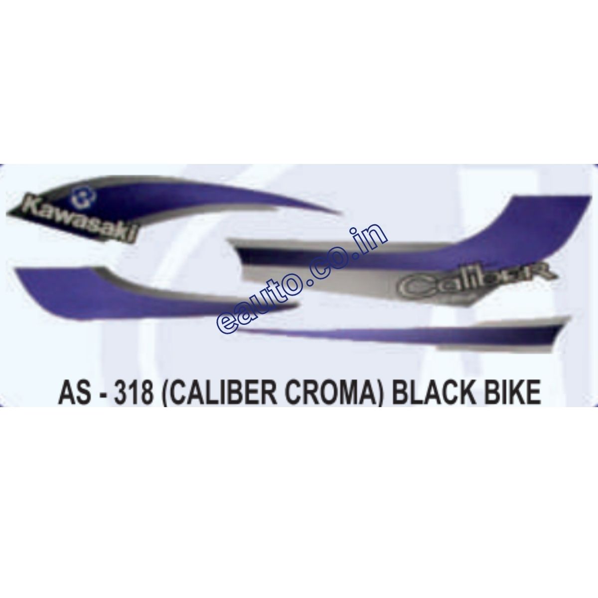 Graphics Sticker Set for Bajaj Caliber Croma | Black Vehicle | Both Sides