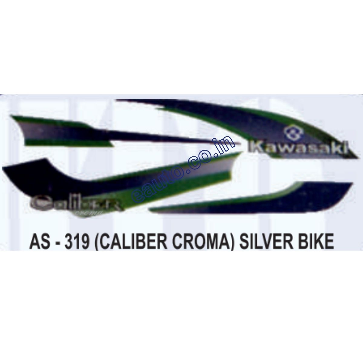 Graphics Sticker Set for Bajaj Caliber Croma | Silver Vehicle | Both Sides