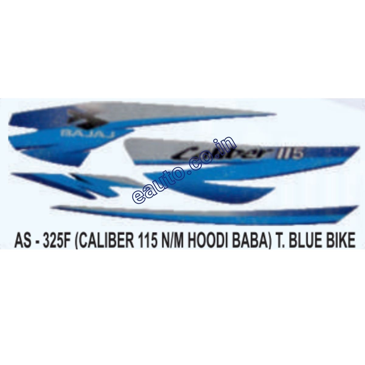 Graphics Sticker Set for Bajaj Caliber 115 | New Model | Hoodi Baba | Blue Vehicle | Both Sides