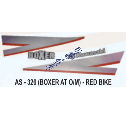 Graphics Sticker Set for Bajaj Boxer AT | Old Model | Red Vehicle | Both Sides