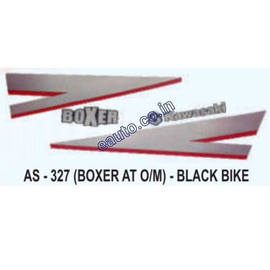 Graphics Sticker Set for Bajaj Boxer AT | Old Model | Black Vehicle | Both Sides