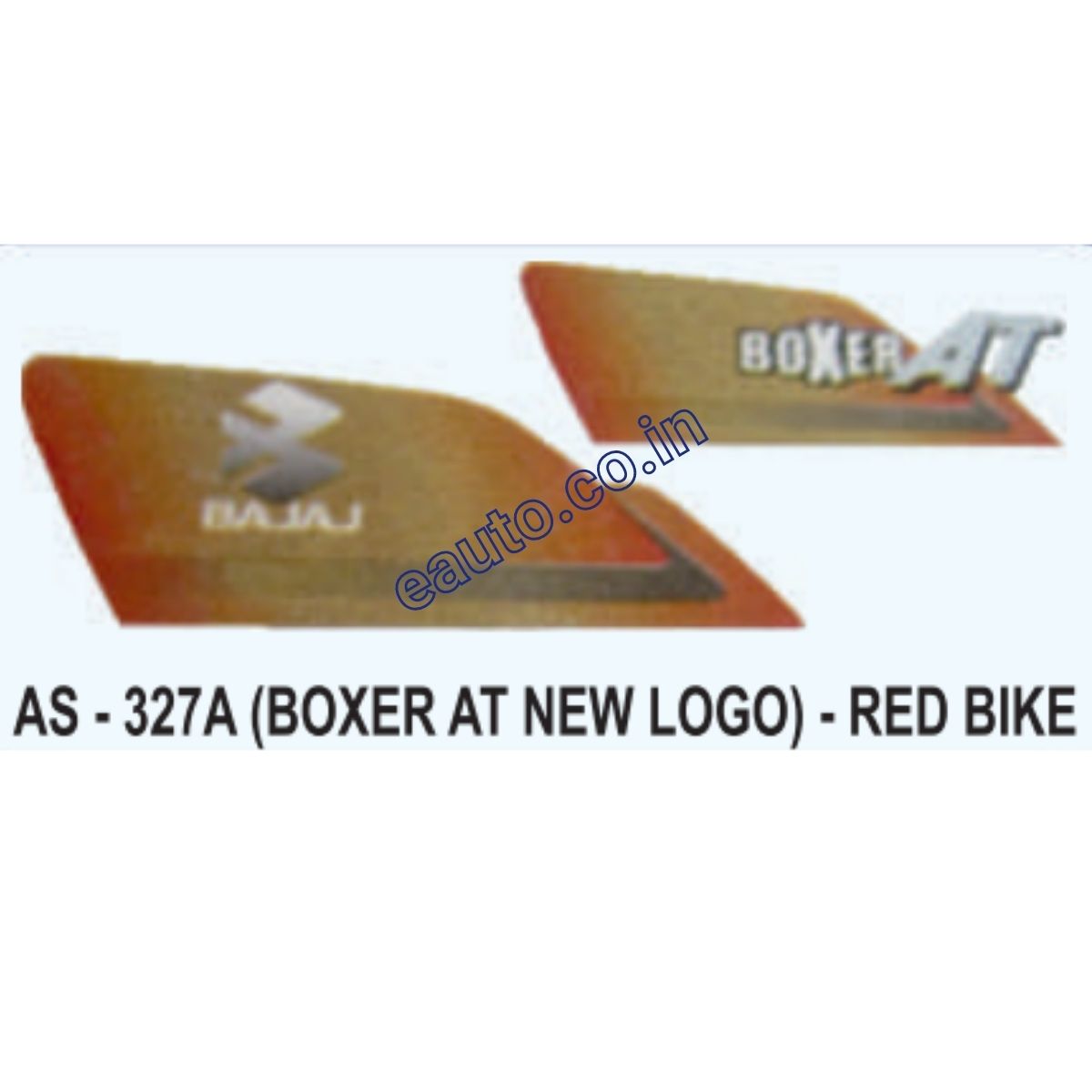 Graphics Sticker Set for Bajaj Boxer AT | New Logo | Red Vehicle | Both Sides