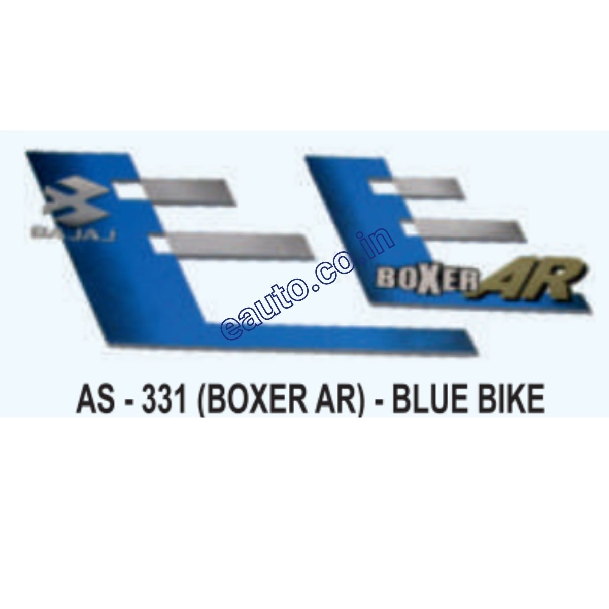 Graphics Sticker Set for Bajaj Boxer AR | Blue Vehicle | Both Sides