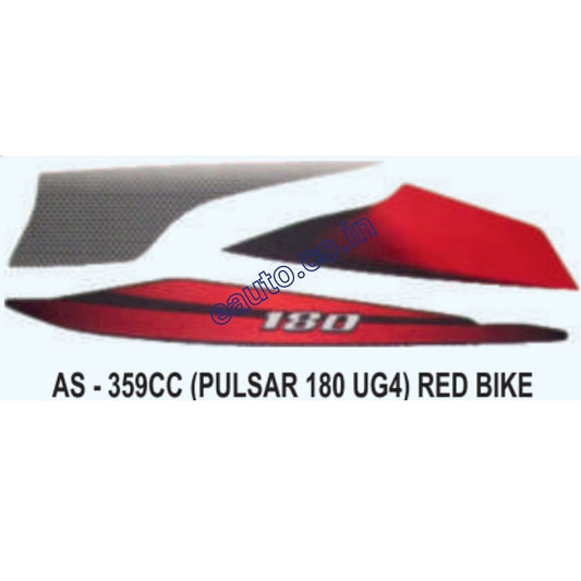 Graphics Sticker Set for Bajaj Pulsar 180 UG4 | Red Vehicle | Both Sides