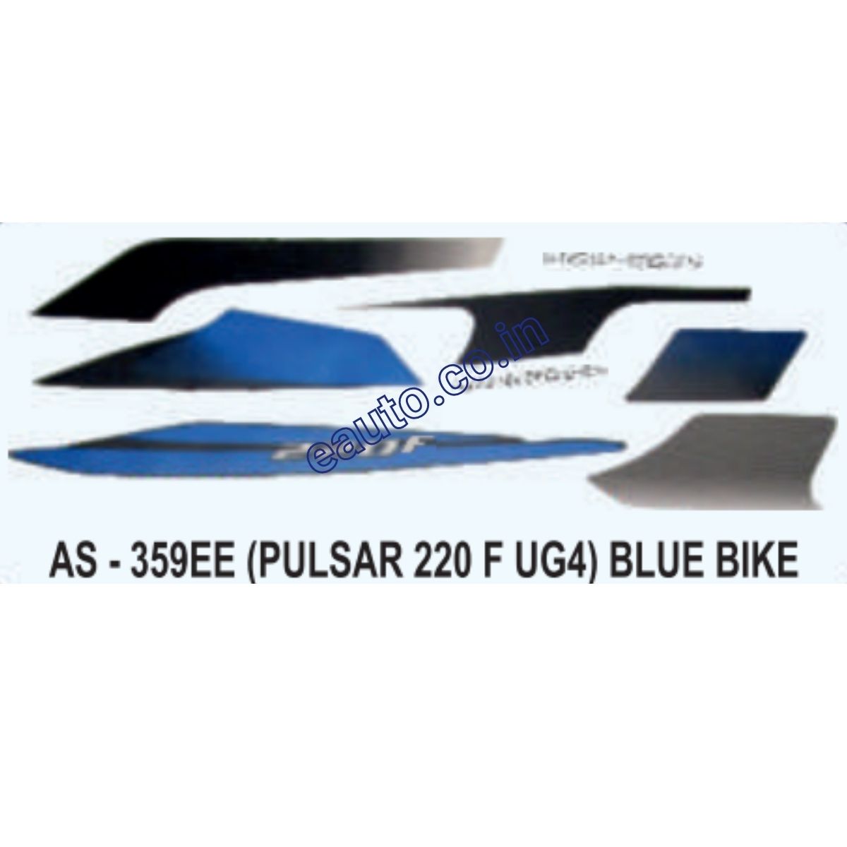 Graphics Sticker Set for Bajaj Pulsar 220 F UG4 | Blue Vehicle | Both Sides