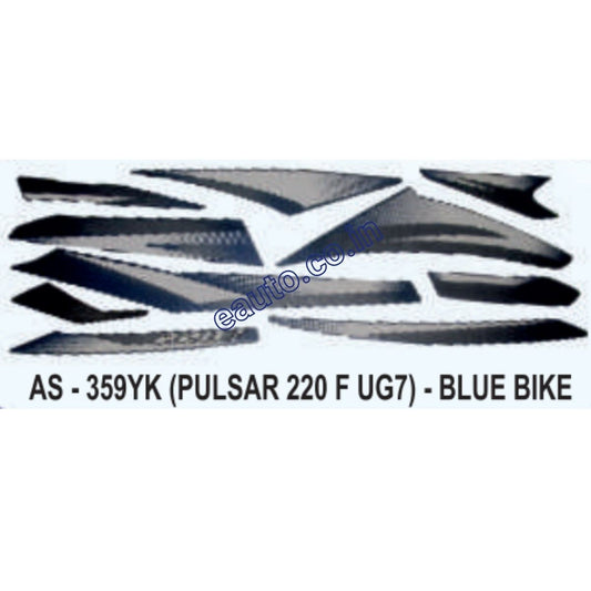 Graphics Sticker Set for Bajaj Pulsar 220 F UG7 | Blue Vehicle | Both Sides