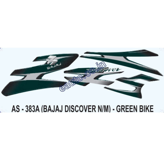 Graphics Sticker Set for Bajaj Discover | New Model | Green Vehicle | Both Sides