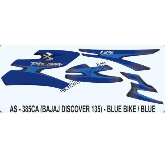 Graphics Sticker Set for Bajaj Discover 135 | Blue Vehicle | Blue Sticker | Both Sides