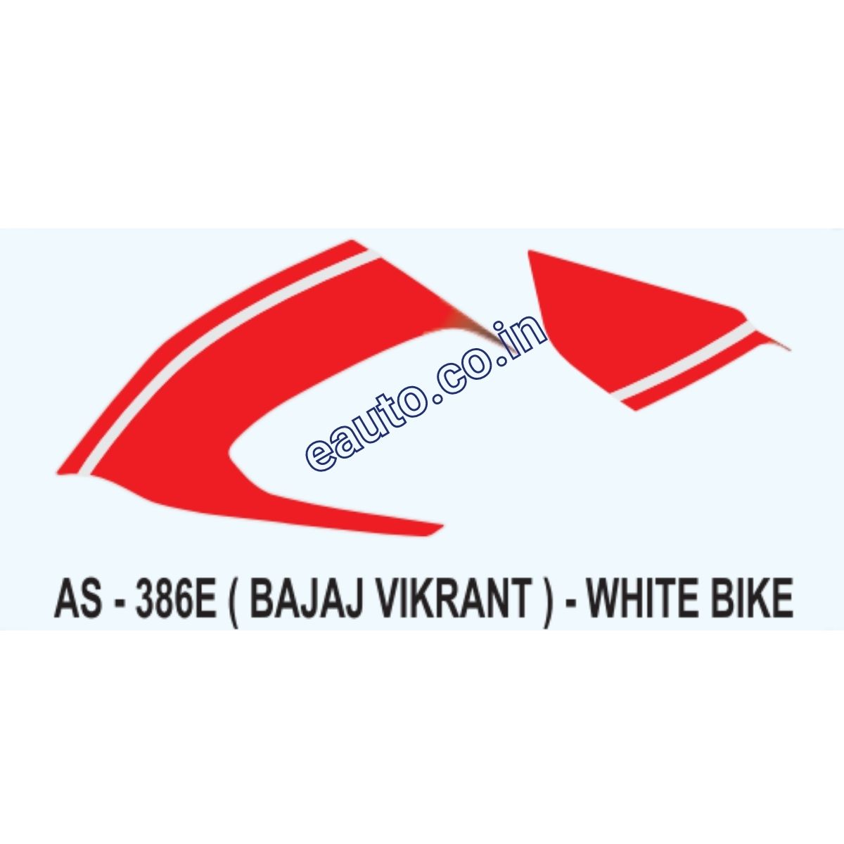 Graphics Sticker Set for Bajaj Vikrant | White Vehicle | Both Sides