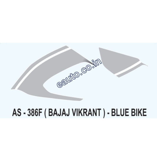 Graphics Sticker Set for Bajaj Vikrant | Blue Vehicle | Both Sides