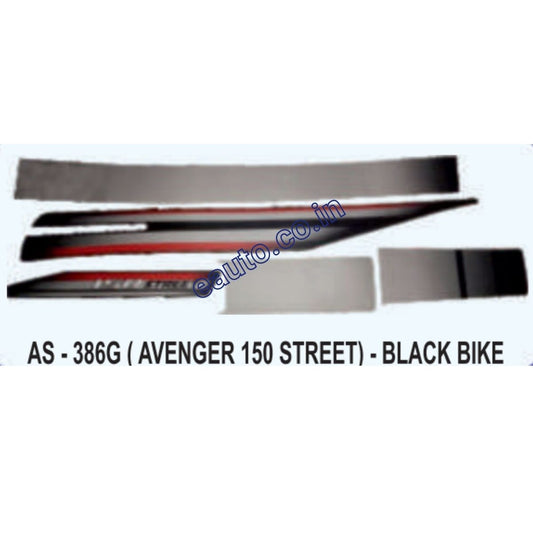 Graphics Sticker Set for Bajaj Avenger 150 Street | Black Vehicle | Both Sides