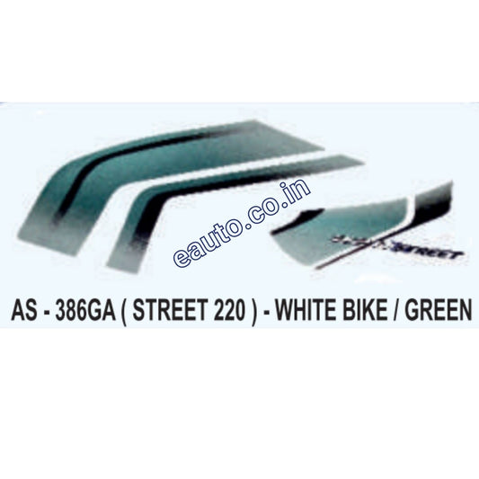 Graphics Sticker Set for Bajaj Avenger 220 Street | White Vehicle | Both Sides