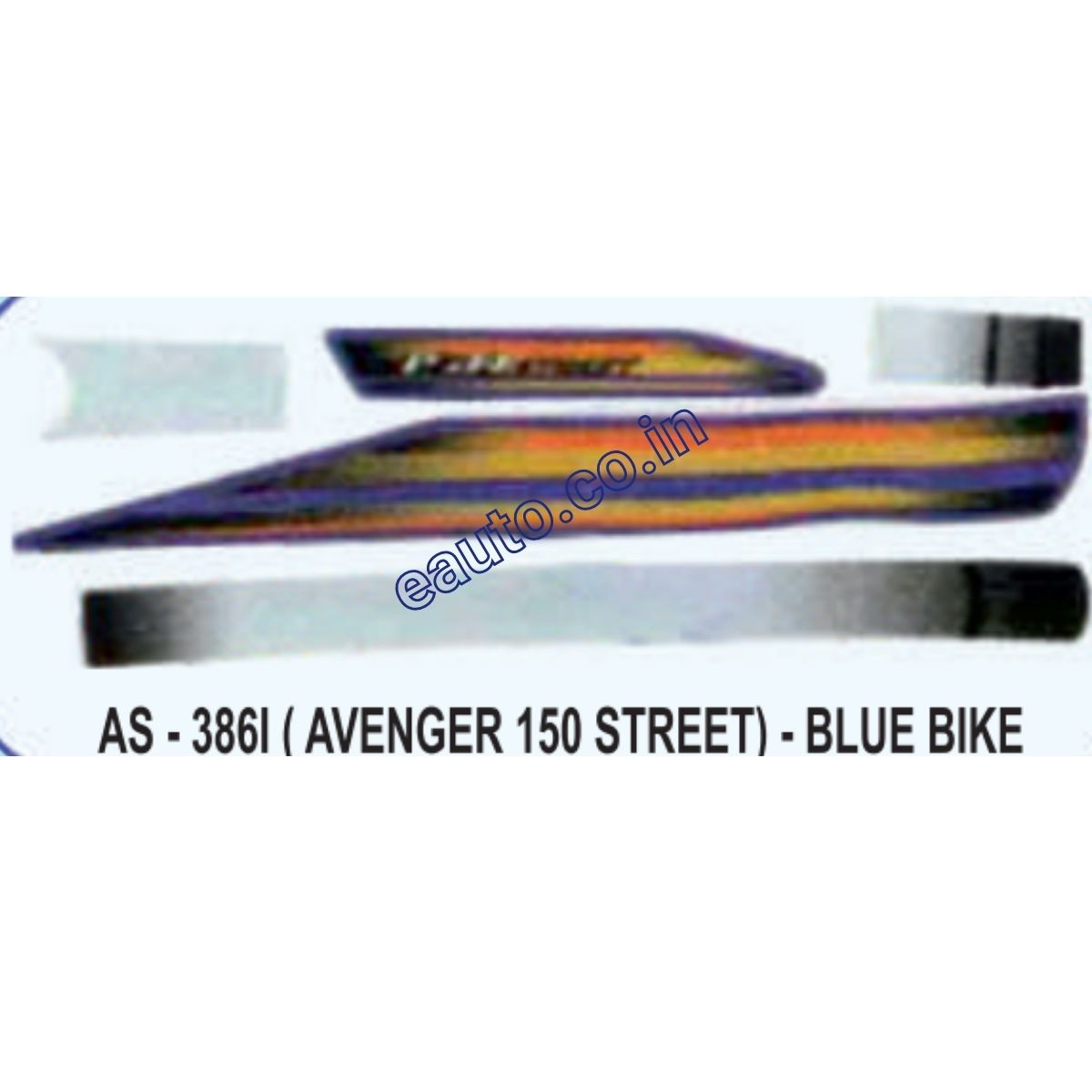 Graphics Sticker Set for Bajaj Avenger 150 Street | Blue Vehicle | Both Sides