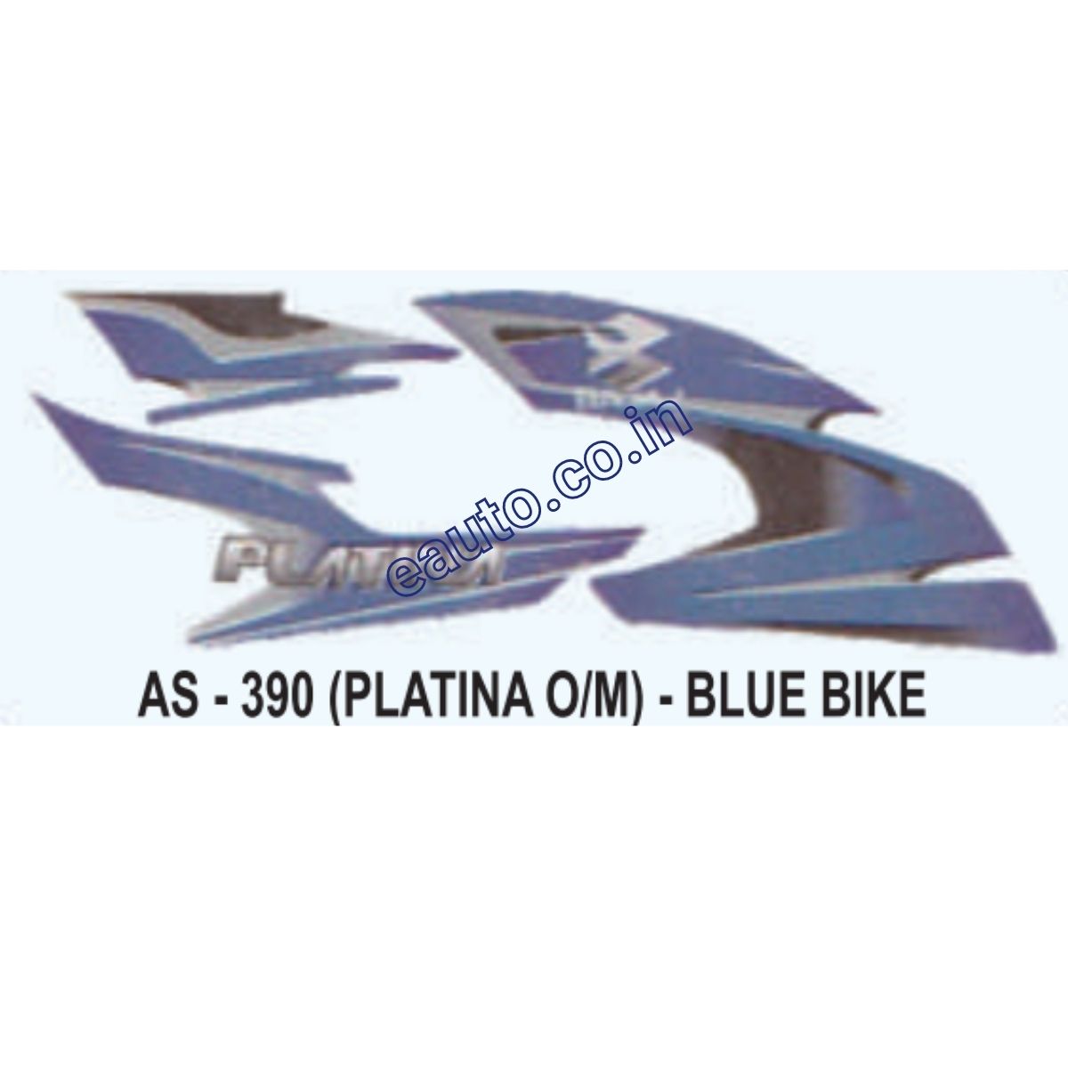 Graphics Sticker Set for Bajaj Platina | Old Model | Blue Vehicle | Both Sides