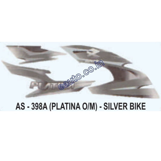 Graphics Sticker Set for Bajaj Platina | Old Model | Silver Vehicle | Both Sides