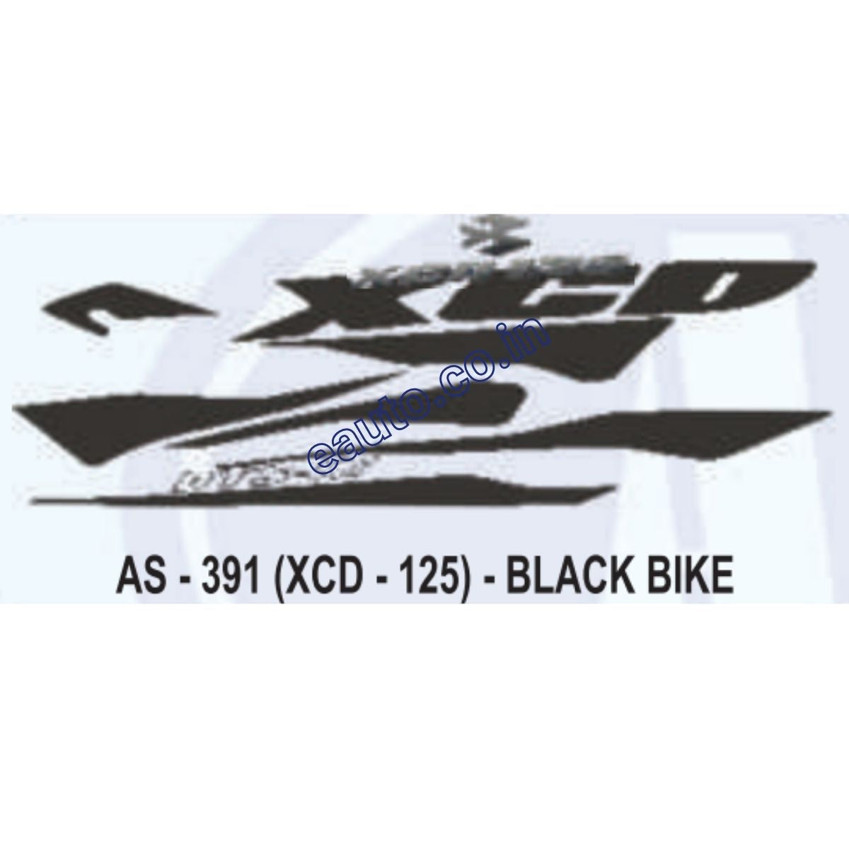 Graphics Sticker Set for Bajaj XCD 125 | Black Vehicle | Both Sides