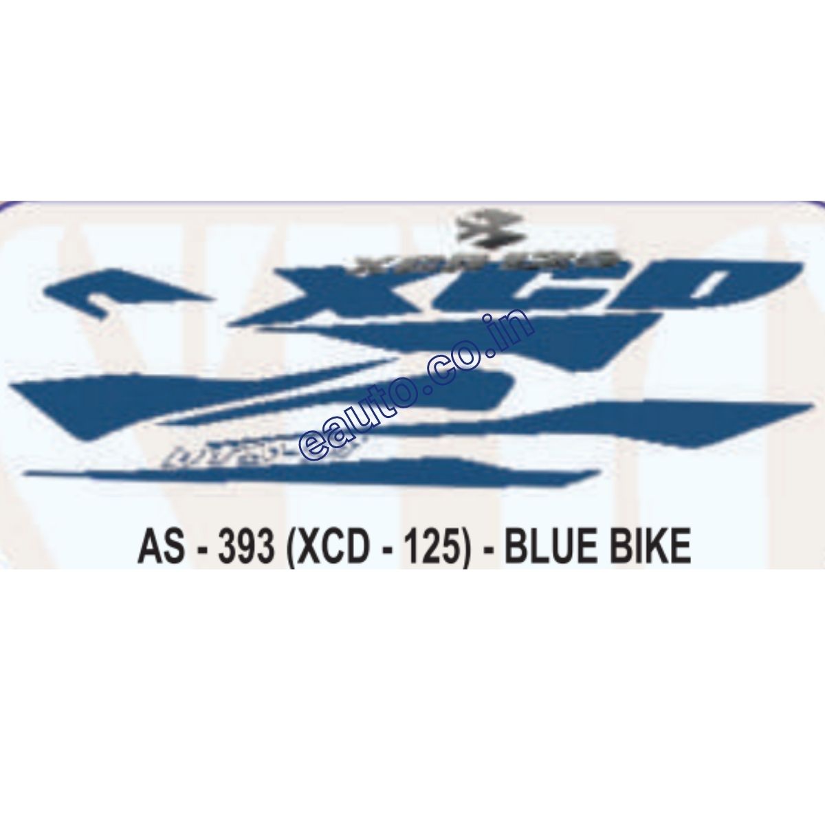 Graphics Sticker Set for Bajaj XCD 125 | Blue Vehicle | Both Sides