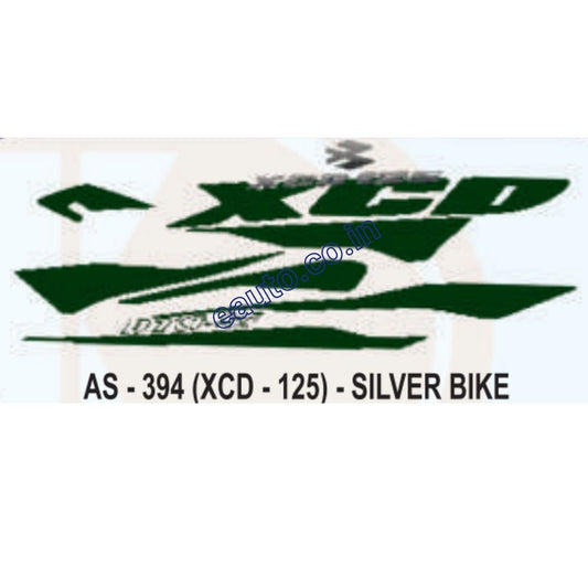 Graphics Sticker Set for Bajaj XCD 125 | Silver Vehicle | Both Sides