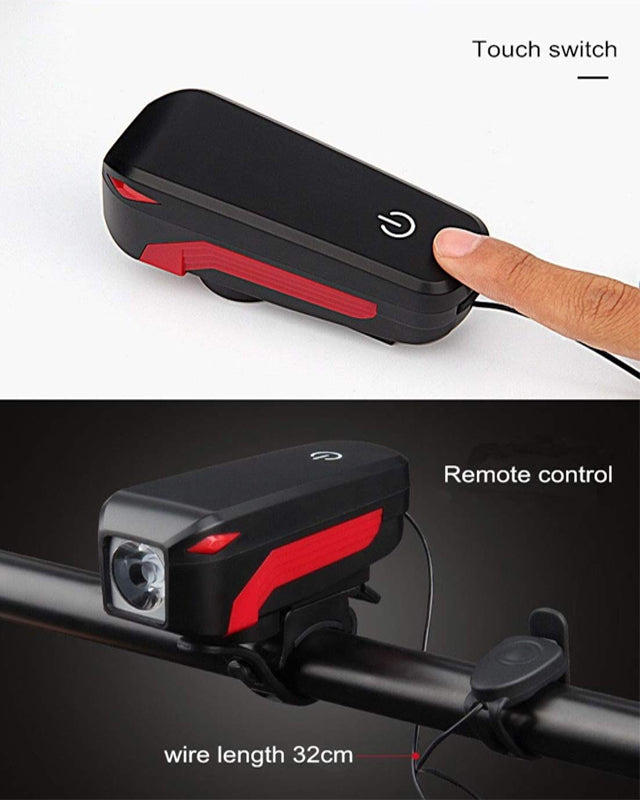 USB Rechargeable Bicycle Light Waterproof Quick Release Bike Front Light Speaker Touch Switch Bicycle Light LED Front Light