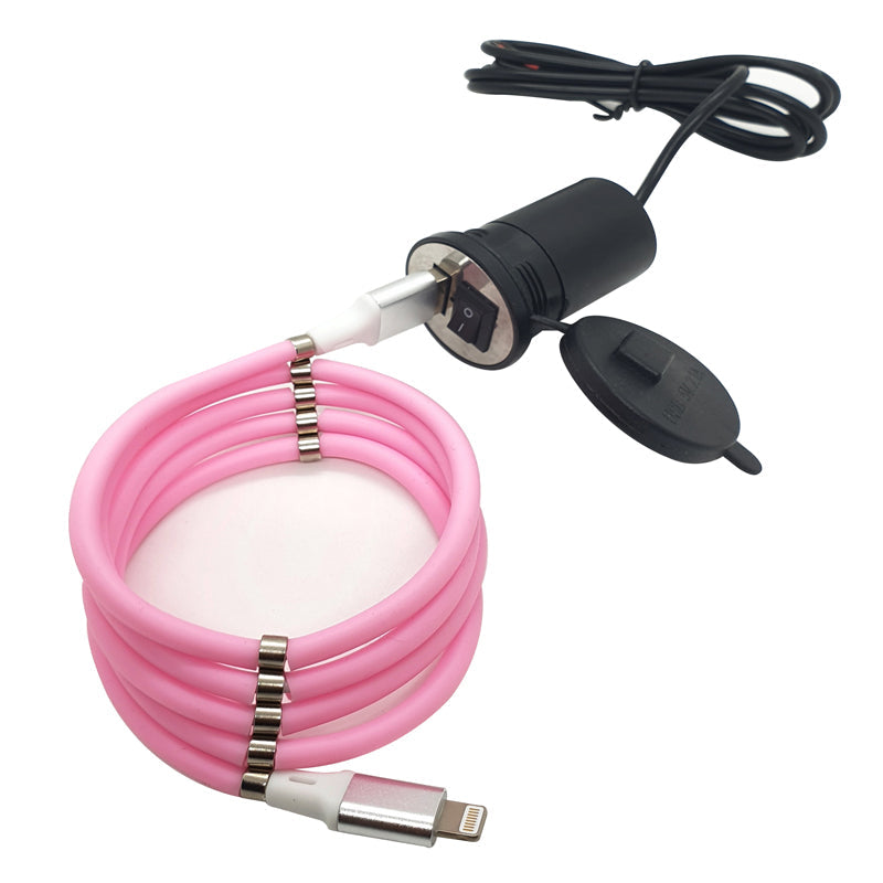 USB mobile charger With Data Cable (Fast Charging & Data Transfer) for Bikes & Cars.