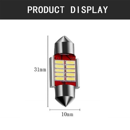 10 SMD Car Interior, Roof Led Light with Festoon Holder (5W) for All Cars (Red, 2 pcs)