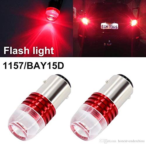 AUTOPOWERZ Touch Brake Light, Reversing Light, Tail Light, Parking Light, Indicator Light, Side Marker LED for Yamaha, Mahindra, Ducati, KTM, Hero (Universal For Bike, Pack of 2) (Red)