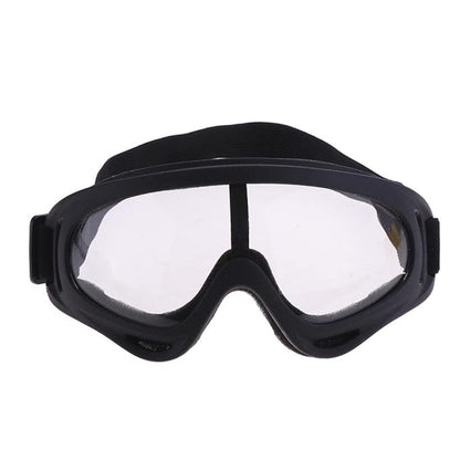 Adult Motorbike ATV / Dirt Bike Racing Transparent Goggles With Adjustable Strap - Black