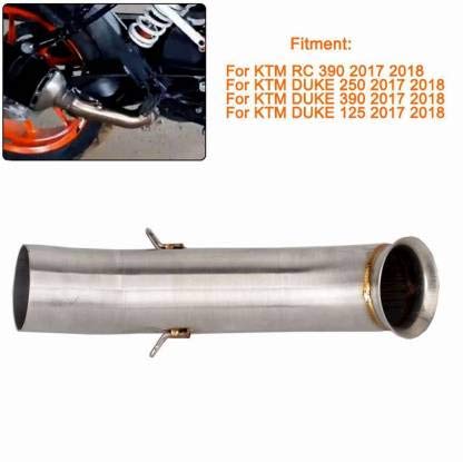 Autopowerz Stainless Steel Motorcycle Exhaust Middle Muffler Bend Pipe (Bend Pipe RC390)