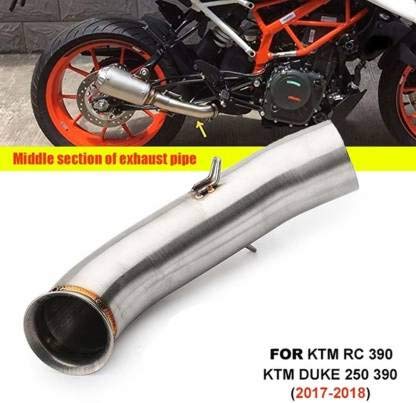 Autopowerz Stainless Steel Motorcycle Exhaust Middle Muffler Bend Pipe (Bend Pipe RC390)