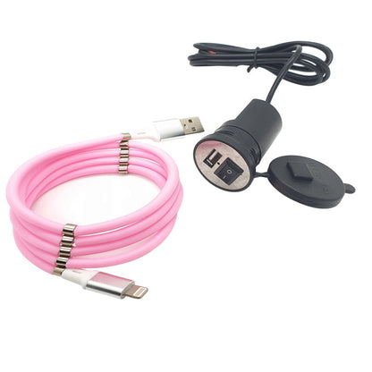 USB mobile charger With Data Cable (Fast Charging & Data Transfer) for Bikes & Cars.