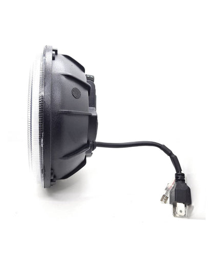 7 Inch Round Led Headlight with minus Yellow/White DRL for Bike and Cars (12V-80V, 90W)