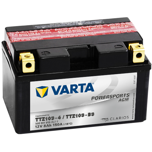 Varta (8 AH) Motorcycle Battery 508 901 015 (TTZ10S-BS)