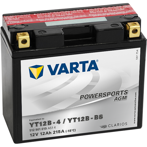 Varta (12 AH) Motorcycle Battery 512 901 019