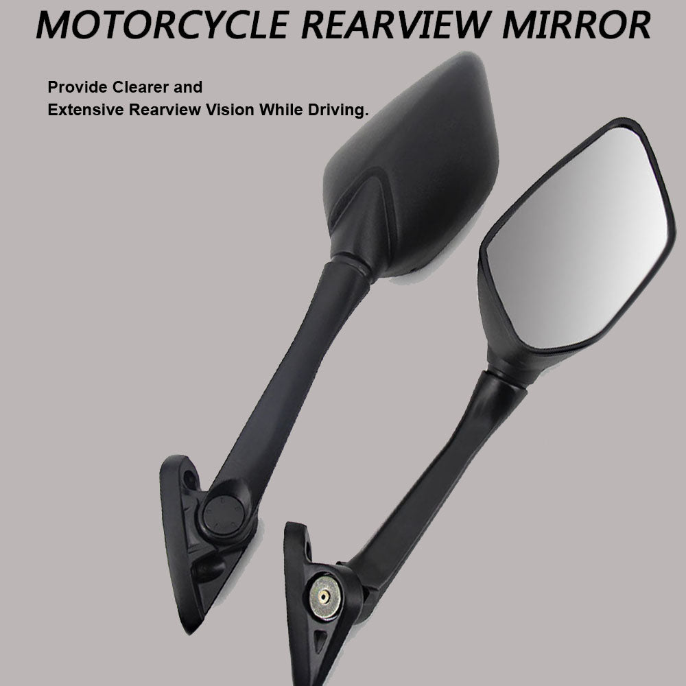 AUTOPOWERZ rear view Adjustable Rotating Mirror Fin compactable For Yamaha YZF R3 R25 YZF-R3, YZF-R25, R15 V4M, R15 V4, R15 V3 | Kawasaki Ninja 250 300 400 | Honda 300R 500R