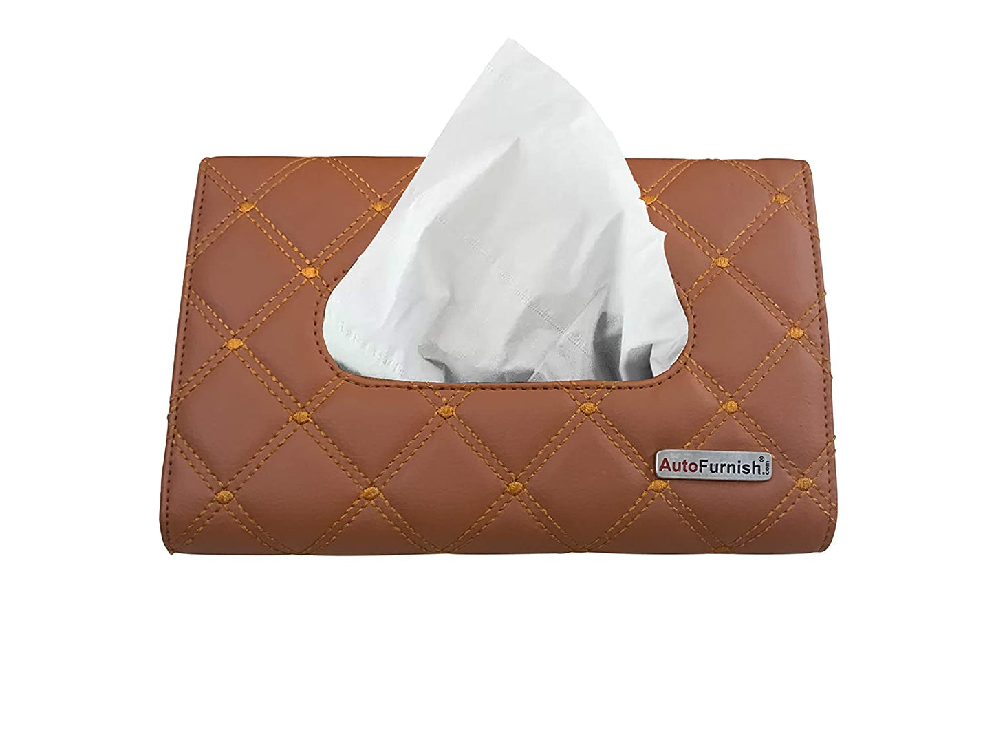 7D PREMIUM Sun Visor Tissue Box Holder | Water Resistant PU Leather with Straps and 50 Free Tissues